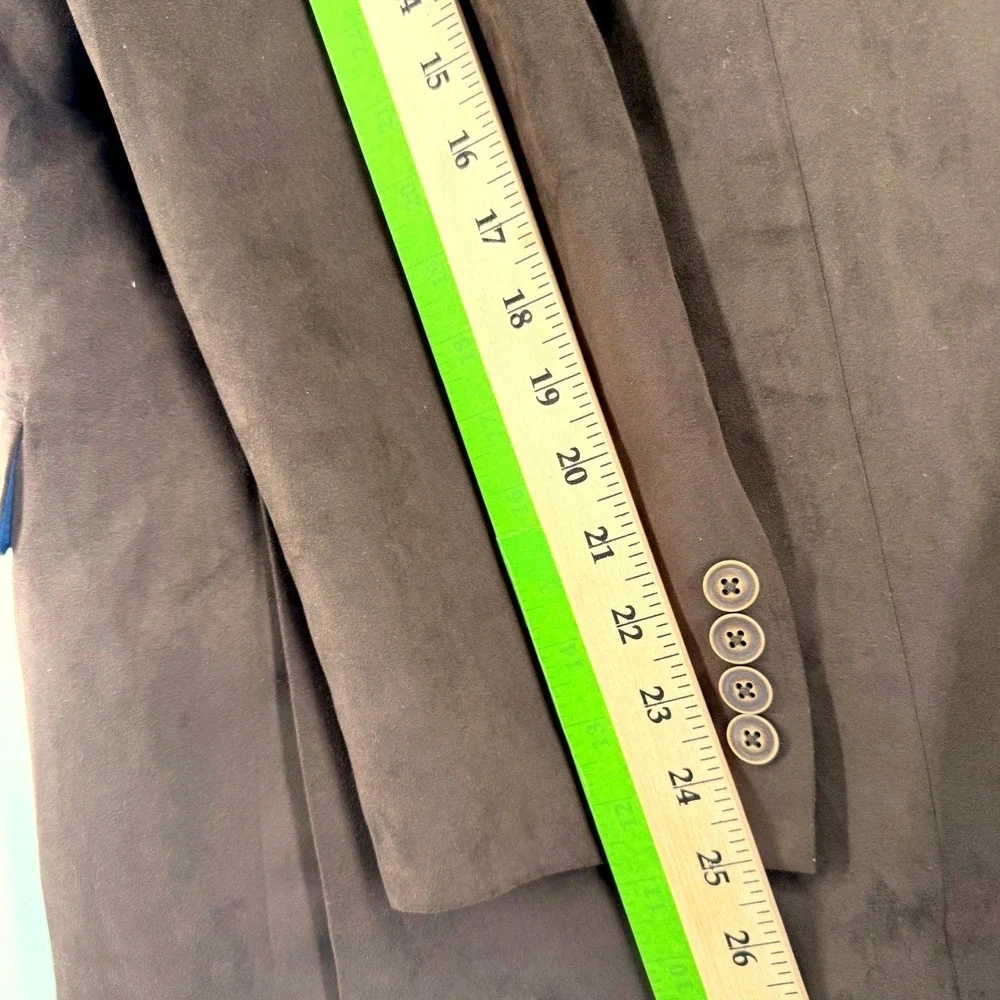 Nautica Branfort Suede Feel Jacket Coat Blazer Men's 40R Brown Two Button Career